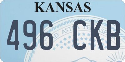 KS license plate 496CKB