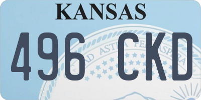 KS license plate 496CKD