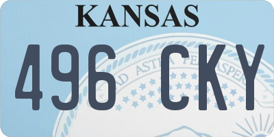 KS license plate 496CKY