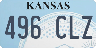 KS license plate 496CLZ