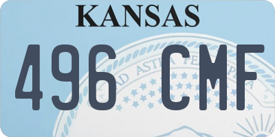 KS license plate 496CMF