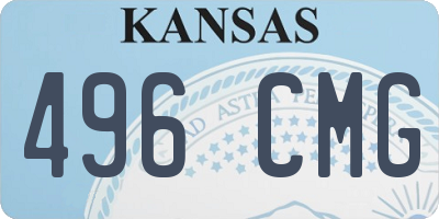 KS license plate 496CMG