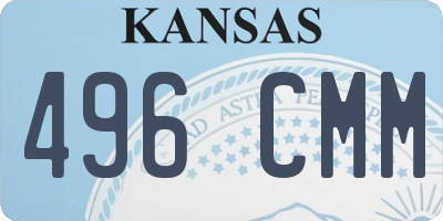 KS license plate 496CMM