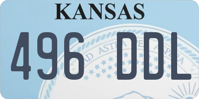 KS license plate 496DDL