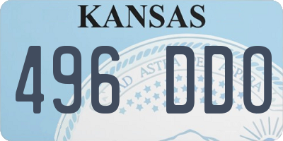 KS license plate 496DDO