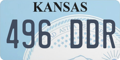 KS license plate 496DDR