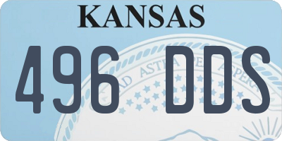 KS license plate 496DDS