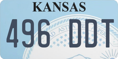 KS license plate 496DDT