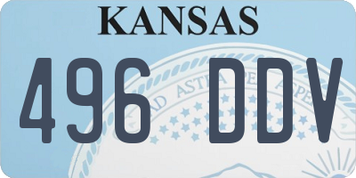 KS license plate 496DDV