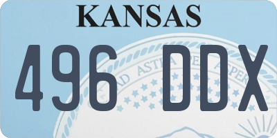 KS license plate 496DDX