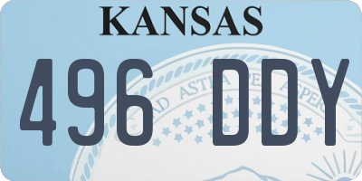 KS license plate 496DDY