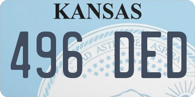 KS license plate 496DED