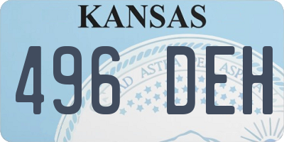 KS license plate 496DEH