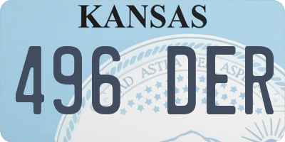 KS license plate 496DER