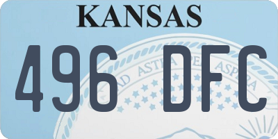 KS license plate 496DFC