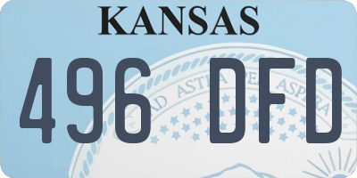 KS license plate 496DFD