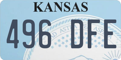 KS license plate 496DFE