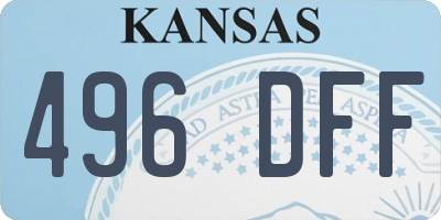KS license plate 496DFF