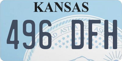 KS license plate 496DFH
