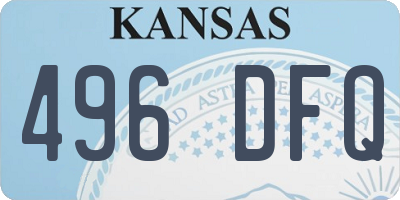 KS license plate 496DFQ
