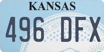 KS license plate 496DFX