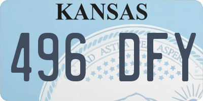 KS license plate 496DFY