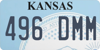 KS license plate 496DMM