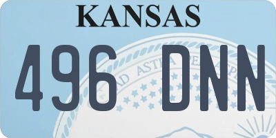 KS license plate 496DNN