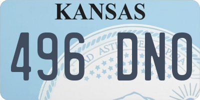 KS license plate 496DNO