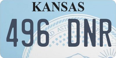 KS license plate 496DNR