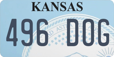 KS license plate 496DOG