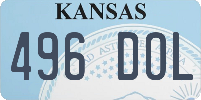 KS license plate 496DOL