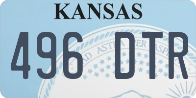 KS license plate 496DTR