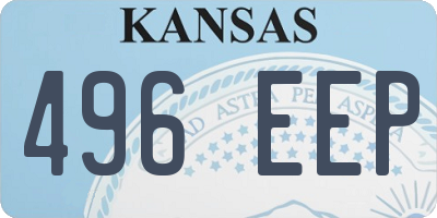 KS license plate 496EEP