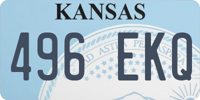 KS license plate 496EKQ