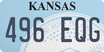 KS license plate 496EQG