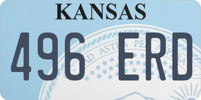 KS license plate 496ERD