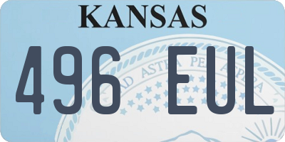 KS license plate 496EUL