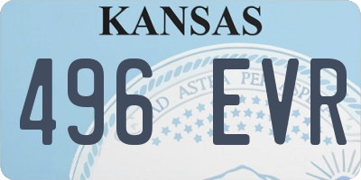KS license plate 496EVR
