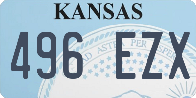KS license plate 496EZX