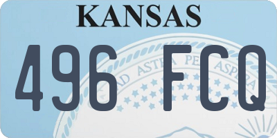KS license plate 496FCQ