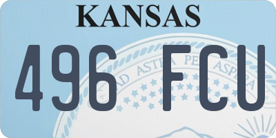 KS license plate 496FCU