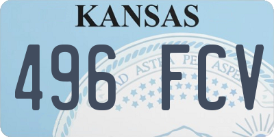 KS license plate 496FCV
