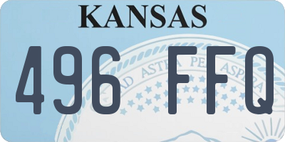 KS license plate 496FFQ