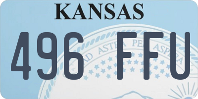 KS license plate 496FFU
