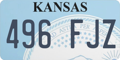 KS license plate 496FJZ