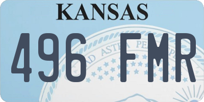 KS license plate 496FMR