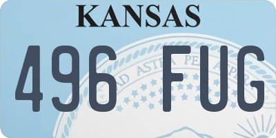 KS license plate 496FUG