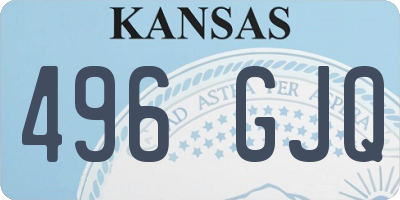 KS license plate 496GJQ
