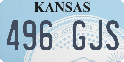 KS license plate 496GJS